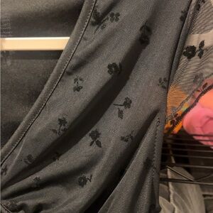 Windsor Black Mesh Floral Top